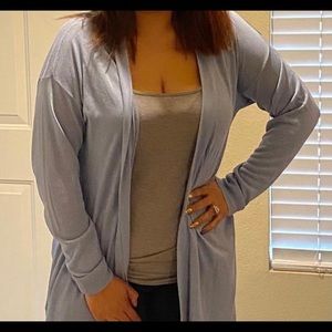 Blue Long Michael Kors Cardigan Sweater